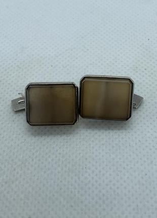 Запонки винтаж серебро 875