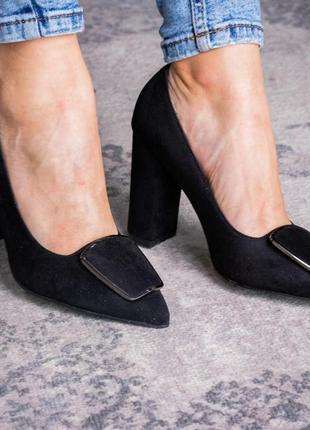 Туфли женские на каблуке fashion mugsley 2376 35 размер 23 см черный