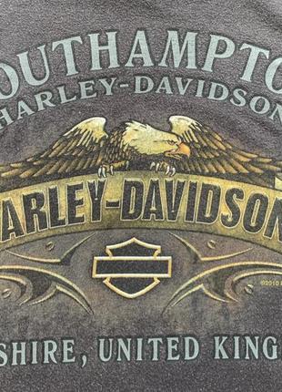 Мужская винтажная хлопковая футболка с принтом harley davidson southampton6 фото