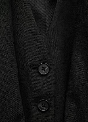 Чорний піджак  та внутрішнім жилетом zara | 9260/296  розмір s оверсайз6 фото