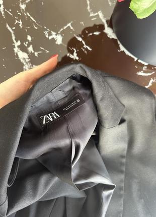 Чорний піджак  та внутрішнім жилетом zara | 9260/296  розмір s оверсайз8 фото