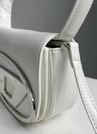 Сумка diesel 1dr iconic shoulder bag white5 фото