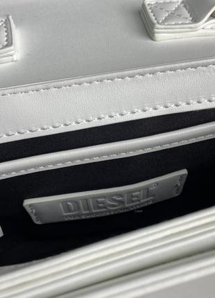 Сумка diesel 1dr iconic shoulder bag white8 фото