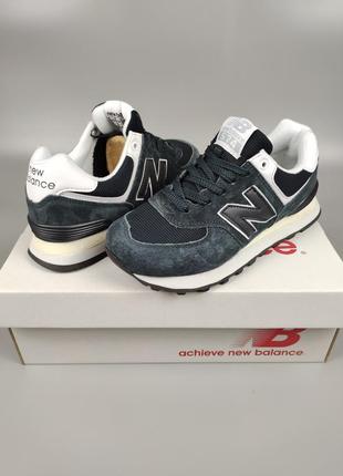 Кроссовки new balance 574 navy gray white