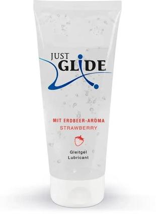 Лубрикант для секса just glide - strawberry (клубника) 200 ml