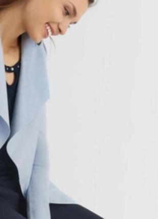 Куртка пиджак жакет на запах. кожзам. reserved