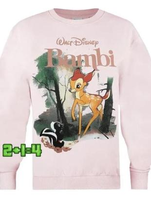 💝2+1=4 шикарний зефірно-рожевий світшот на флісі светр disney, розмір 48 - 50