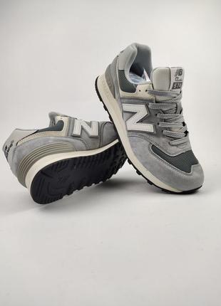 Кроссовки new balance 574 gray white