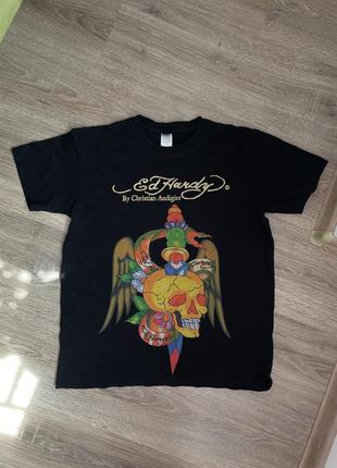 Ed hardy by cristian audigier футболка женская мужская ед харди