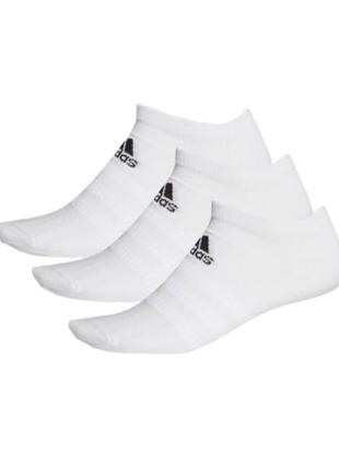 Три пары носков adidas low-cut, белые - 31-33 размер
