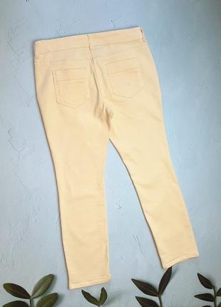 🎁1+1=3** фирменные зауженные желтые джинсы скинни f&amp;f, размер 48 - 503 фото