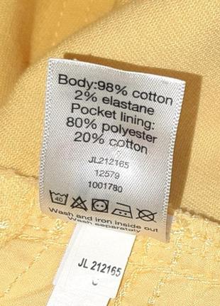 🎁1+1=3** фирменные зауженные желтые джинсы скинни f&amp;f, размер 48 - 508 фото