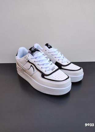 Кросівки жіночі підліткові nike air force 1 shadow white&black 36-41