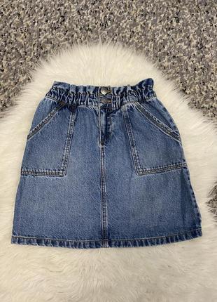 Качественная джинсовая юбка для девочки6 фото