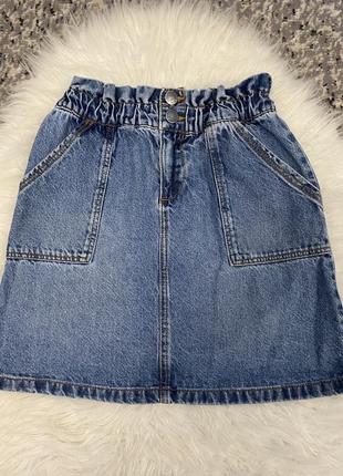 Качественная джинсовая юбка для девочки2 фото