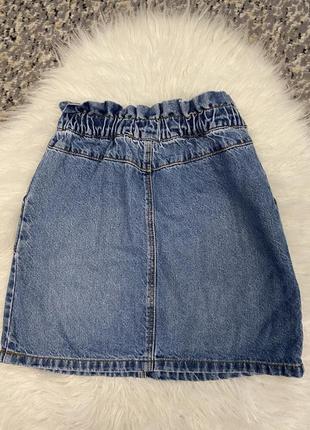 Качественная джинсовая юбка для девочки4 фото