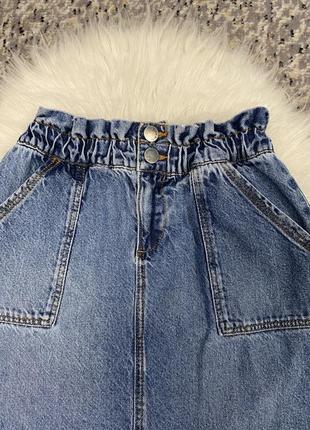 Качественная джинсовая юбка для девочки3 фото