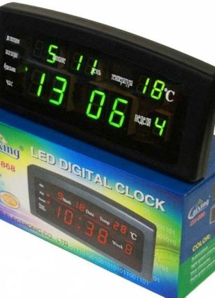 Настольные электронные часы с будильником, датой и температурой vst-868 (bbx)