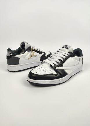 Кроссовки nike jordan 1 retro low og sp travis scott white black