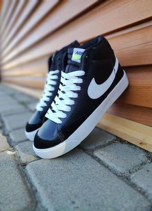 Кроссовки nike blazer mid black&white 36-45