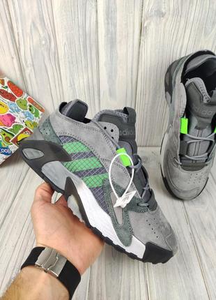 Мужские кроссовки adidas streetball mid gray neon5 фото