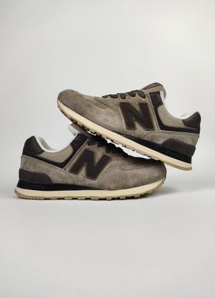 Кроссовки new balance 574 khaki brown