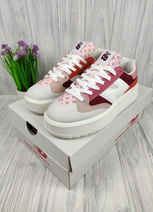 Кросівки жіночі підліткові new balance ct302 burgundy pink haze