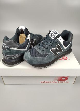 Кросівки жіночі підліткові new balance 574 gray black