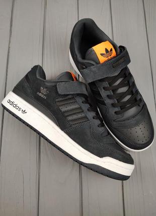 Мужские кроссовки adidas forum low dark gray