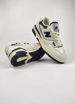 Кроссовки нью баланс new balance 550 white navy blue