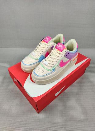 Кроссовки найк женские подростковые nike air force 1 shadow colored 36-41