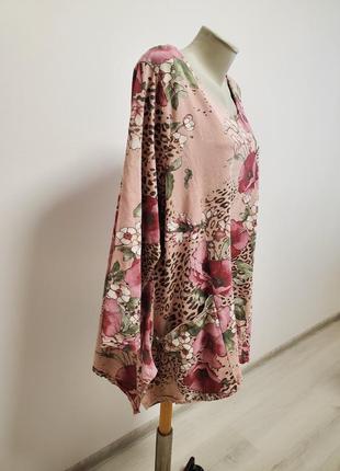 Гарна брендова трикотажна італійська котонова блузка-туніка туніка батал3 фото