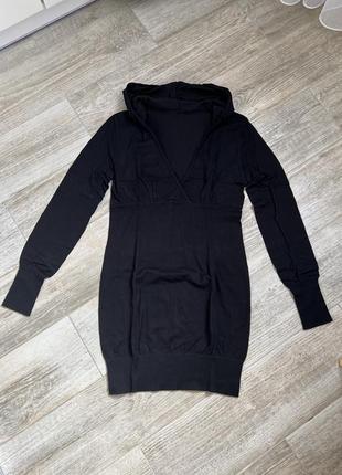 Безшовна міні сукня з капюшоном