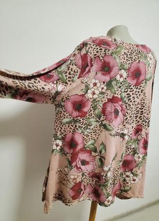 Гарна брендова трикотажна італійська котонова блузка-туніка туніка батал6 фото