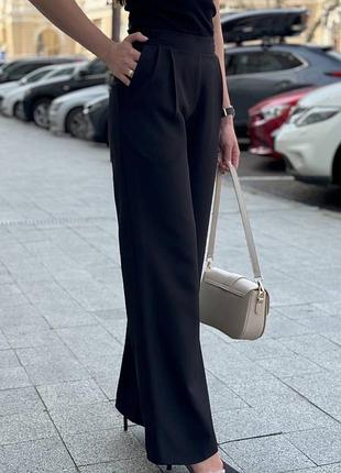 Деловые женские брюки из костюмного тиара легкие брюки свободного кроя