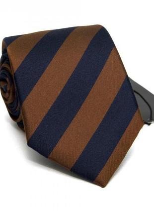 Краватка zara синьо-коричнева в смужка gzr-1306