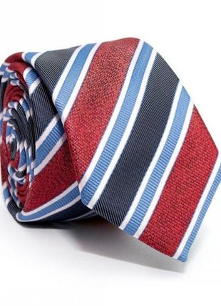Краватка c&a чоловіча сіро-червона у смужку ca-4140