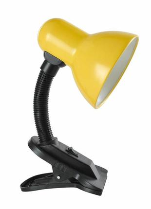 Лампа настільна sirius ty 1108b на одну лампочку з прищіпкою (жовта)