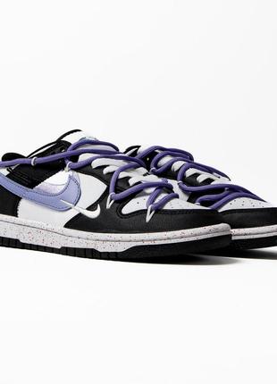 Nike sb dunk low black purple4 фото