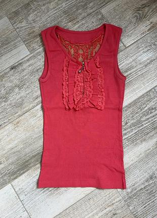 Майка с кружевом