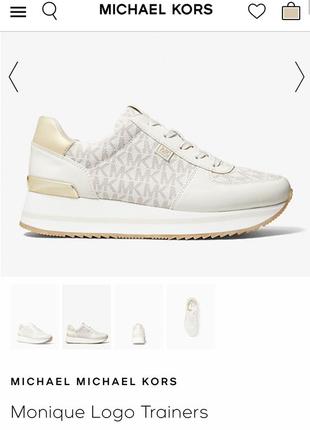 Новые кроссовки michael kors monique logo trainers