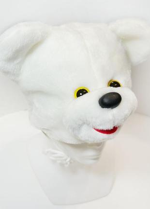 Детская маскарадная шапочка zolushka медведь белый (zl2372)