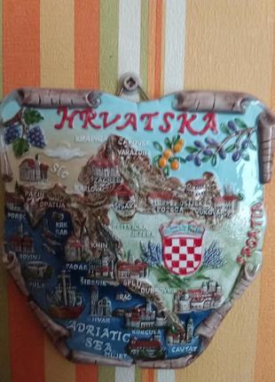 Декоративная подвесная тарелка - хорватия2 фото