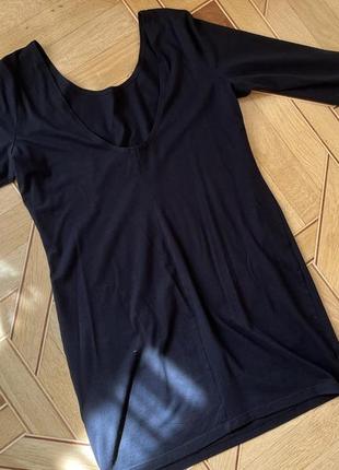 Женское платье короткое с вырезом на спине черное xl, h&m2 фото
