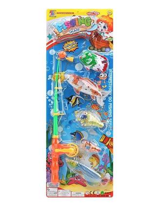 Магнитная рыбалка toycloud удочка, 5 рыбок 555-50