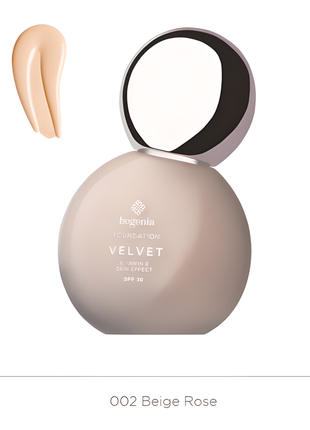 Тональна основа для обличчя bogenia velvet foundation spf 20 з ефектом матування каталог3 фото