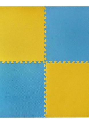 Игровой коврик-пазл toycloud желто-синий, 4 детали k89406