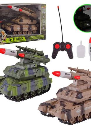 Танк на пульті star toys, 23 см, світло, звук, 2 кольори 899-11