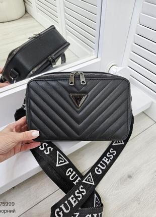 Женская стильная и качественная сумка из эко кожи черная6 фото