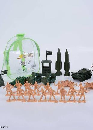 Іграшковий військовий набір star toys 19,3 см солдати, танк, машини, у рюкзаку 6288-m19